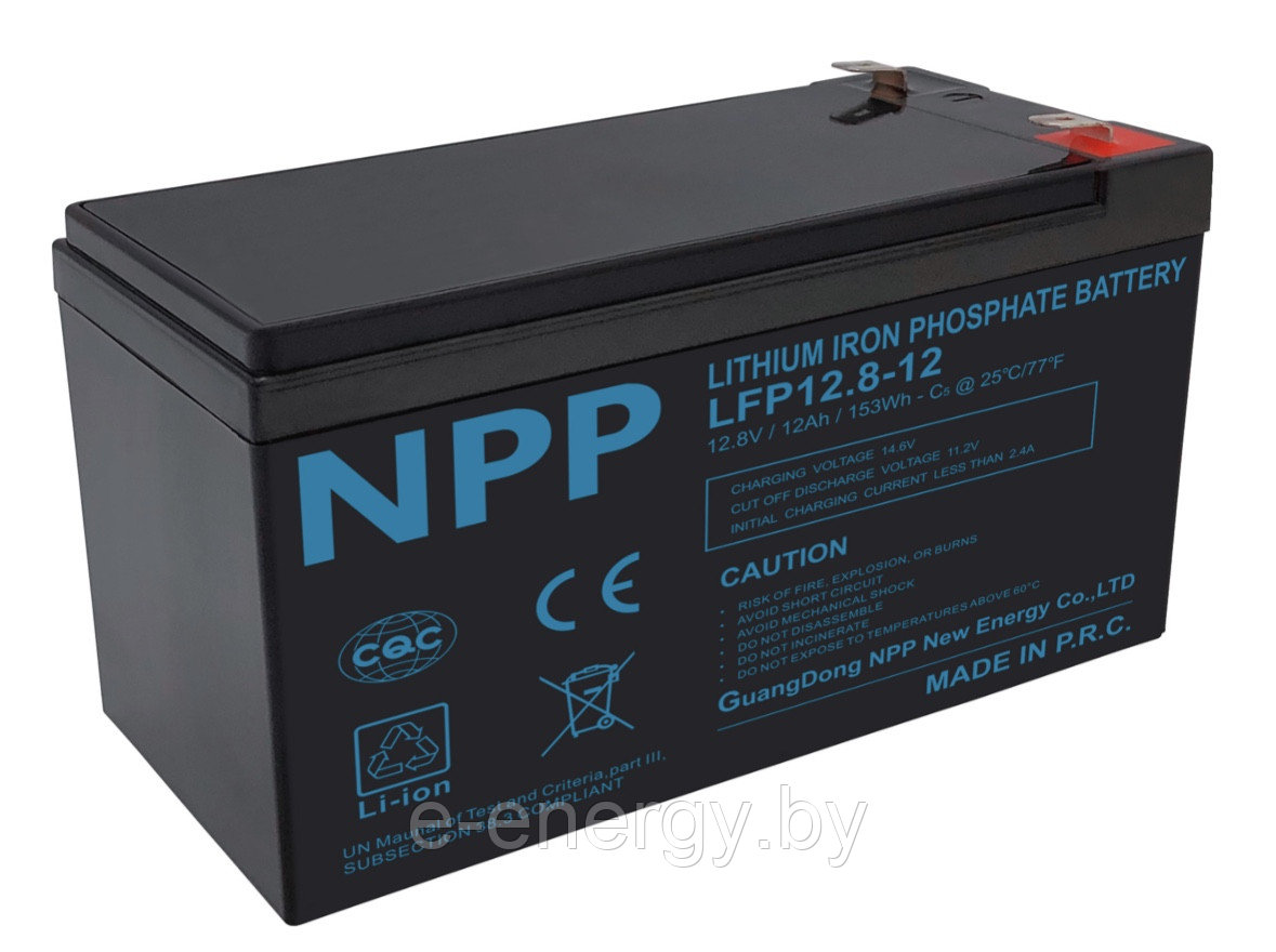 Аккумулятор NPP LIFEPO4 12.8V, 12Ah NSFD012Q20-LFP - фото 1 - id-p223862307
