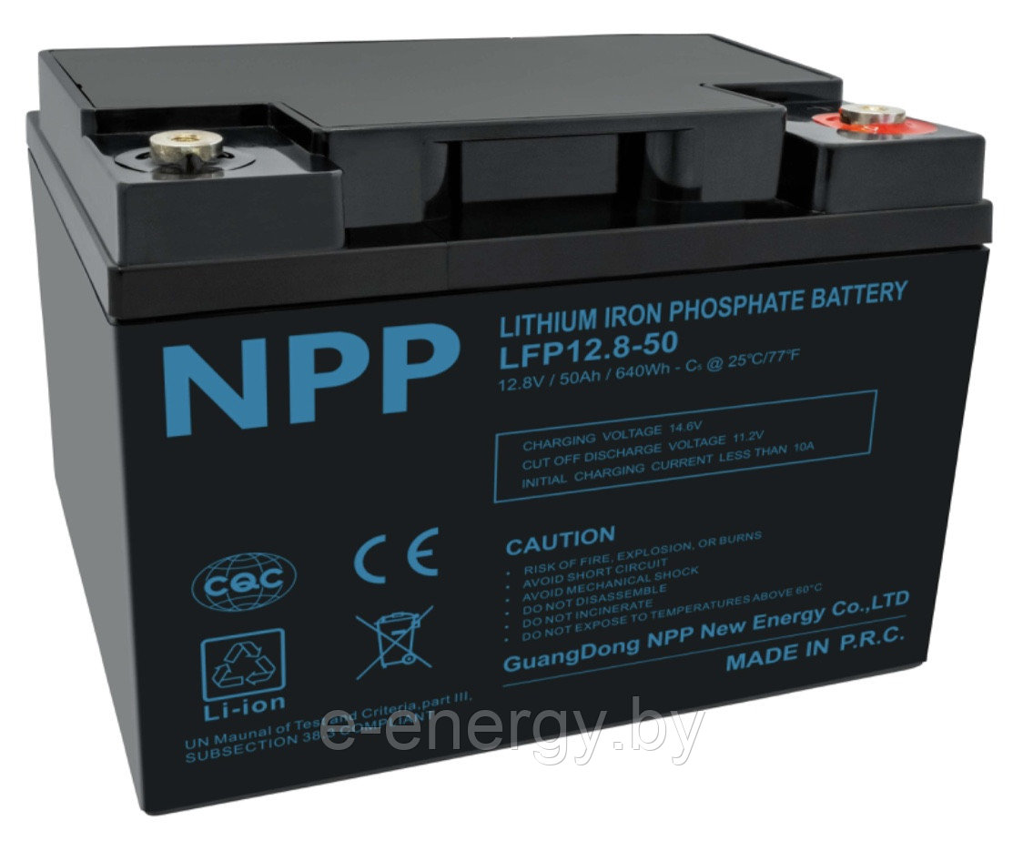 Аккумулятор NPP LIFEPO4 12.8V, 50Ah NSFD050Q10-LFP - фото 1 - id-p223862336