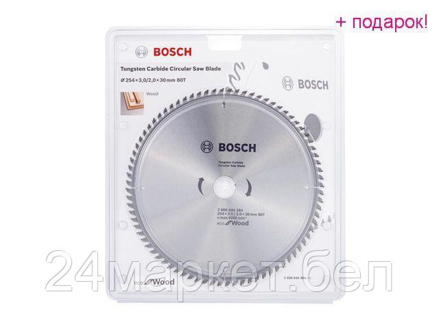 BOSCH Китай Диск пильный 254х30 мм 80 зуб. по дереву ECO WOOD BOSCH (твердоспл. зуб)