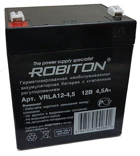 Аккумулятор 12V 4,5Ah Robiton VRLA12-4.5 - фото 1 - id-p223801041