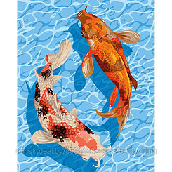 Картина по номерам на холсте с подрамником «Карпы в воде» 40 × 50 см