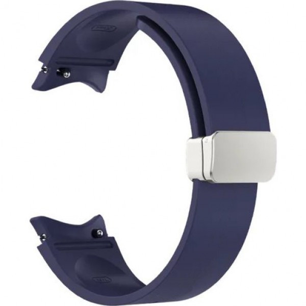 Силиконовый ремешок Rumi Flex Buckle для Samsung Galaxy Watch 4, 5, 6 Темно-синий - фото 1 - id-p223609723