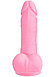 Розовый фаллос с мошонкой из жидкого силикона Toyfa Scott 20 см, фото 8