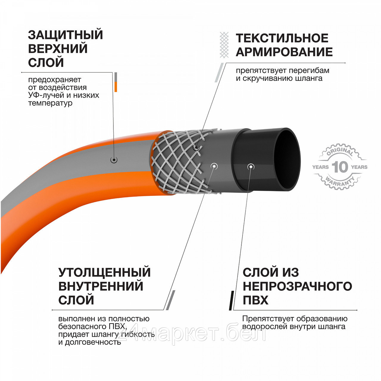 Шланг 1/2 " (13мм) DAEWOO MaxiFlex DWH 3113 20 метров DWH 3113 - фото 4 - id-p223863269