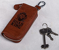 Футляр для ключей «Король дороги» 5*12 см, коричневый