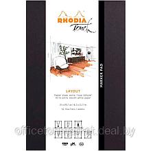 Скетчбук "Rhodia Touch Marker Pad", А4+, 100 г/м2, 50 листов, черный