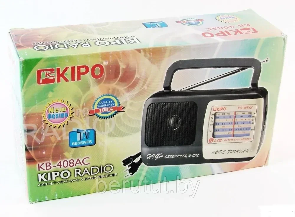 Радиоприемник ретро портативный KIPO KB-408AC - фото 8 - id-p223864330