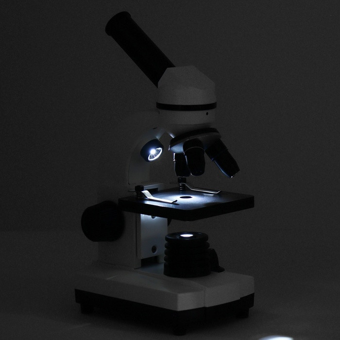 Микроскоп лабораторный кратность 40,100,400, подсветка - фото 9 - id-p223865238