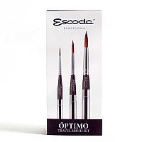 Кисть "Escoda Optimo", колонок, круглая, складная № 2, 6, 10