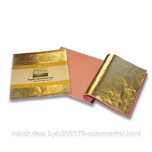 Поталь в листах Borma IMITATION GOLD LEAF цвет золото 14 x 14 см 25 шт. - фото 1 - id-p223695303