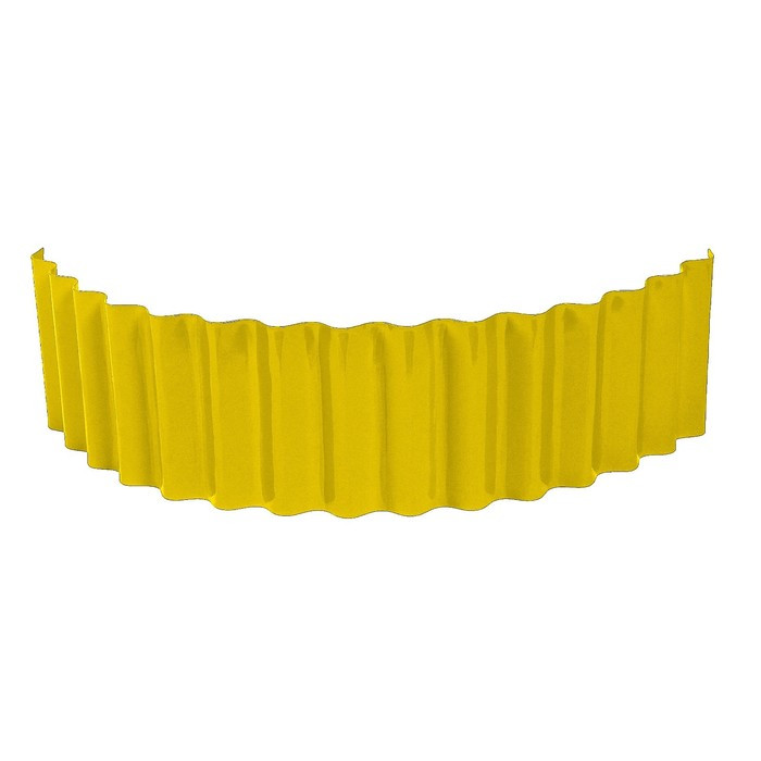 Ограждение для клумбы, 110 × 24 см, жёлтое, «Волна» - фото 1 - id-p223867229