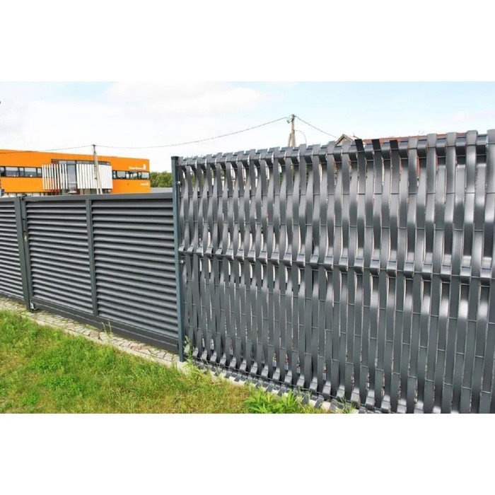 Заборная лента серая 55 мм, длина 50 метров + набор крепежей (50 шт) - фото 8 - id-p223867263