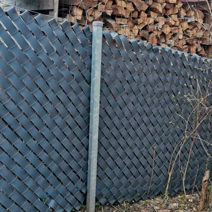 Заборная лента серая 55 мм, длина 50 метров + набор крепежей (50 шт) - фото 9 - id-p223867263