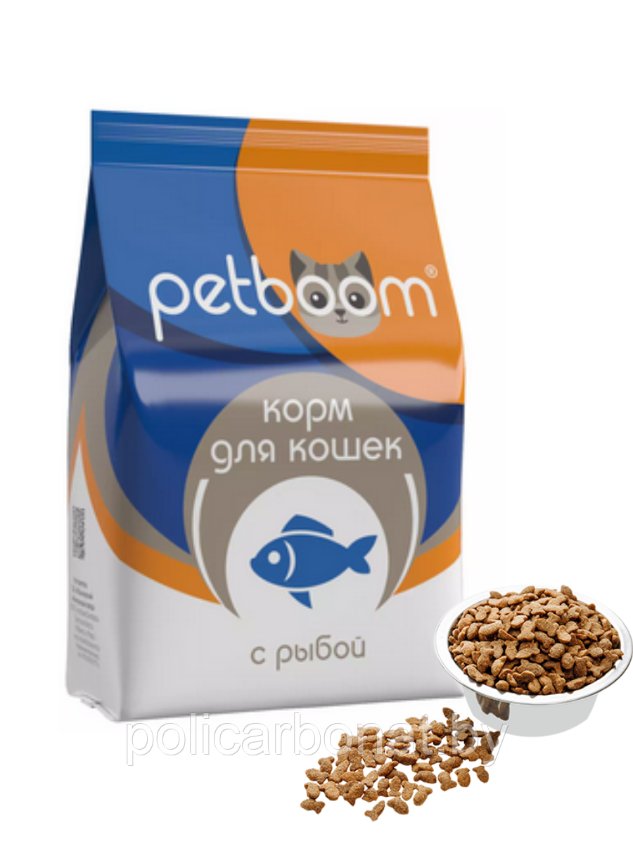"PetBoom" Корм сухой для взрослых кошек с рыбой КСК-2 Б4 ЖБН-155(уп. 10 кг)