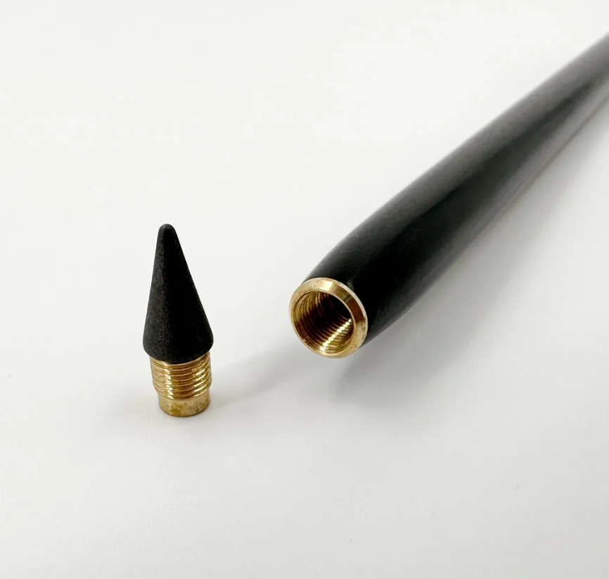 Бесконечный карандаш TURIN / Вечный простой карандаш с алюминиевым корпусом, Черный - фото 6 - id-p223867162