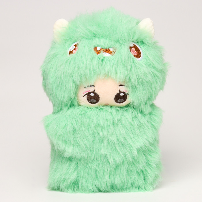 Мягкая игрушка "Кукла" в костюме монстрика, 22 см, цвет зеленый - фото 1 - id-p223867508
