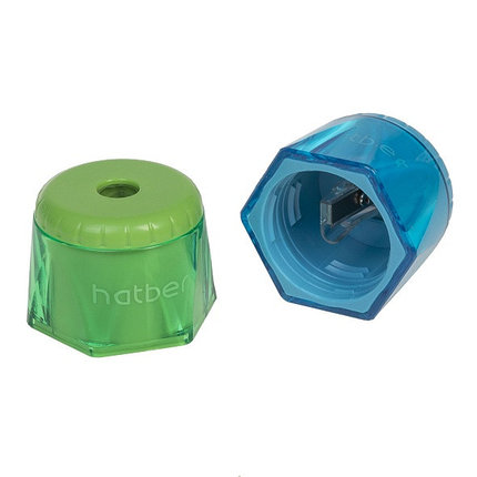 Точилка пластиковая Hatber ROTOCAP Цветная, фото 2