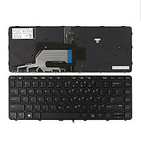 Клавиатура для ноутбука HP Probook 640 G2, 645 G2, чёрная, с подсветкой, с рамкой, RU