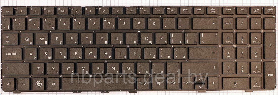 Клавиатура для ноутбука HP Probook 4535S, 4530S, чёрная, с рамкой, RU - фото 1 - id-p194501615