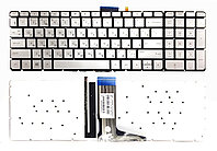 Клавиатура для ноутбука HP Envy X360 15-W, серебро, с подсветкой, RU