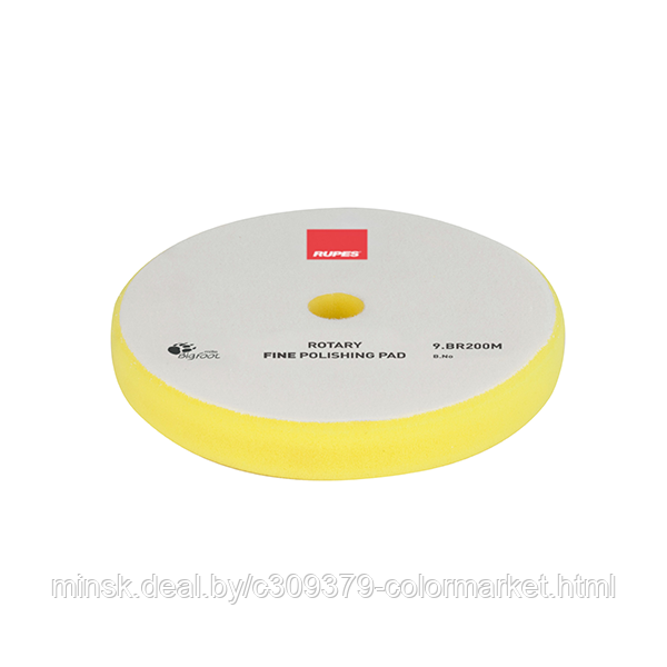 Диск полировальный Rupes 9.BR200M из поролона D175-180 мм цвет желтый тонкий - фото 1 - id-p223613353