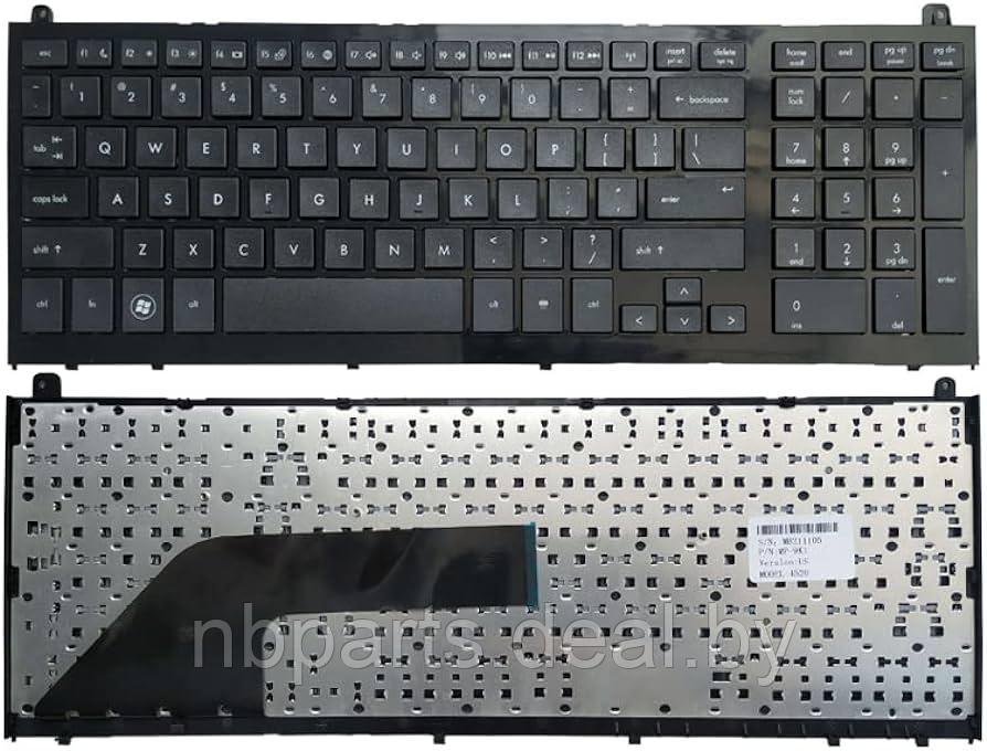Клавиатура для ноутбука HP Probook 4520S, чёрная, с рамкой, RU - фото 1 - id-p111776601