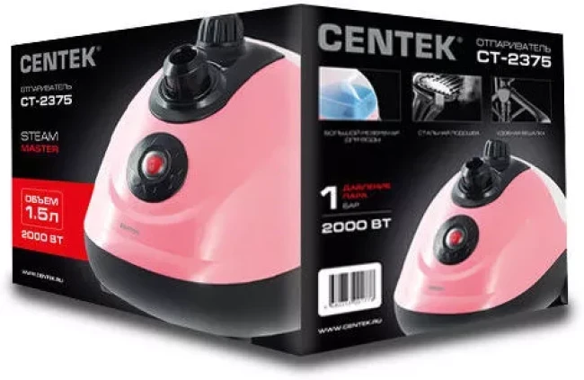 Отпариватель Centek CT-2375 (розовый/черный) - фото 5 - id-p223867290