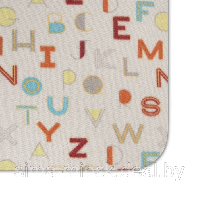 Плед флисовый «Буквы», размер 100х140 см, цвет молочный - фото 3 - id-p223871998