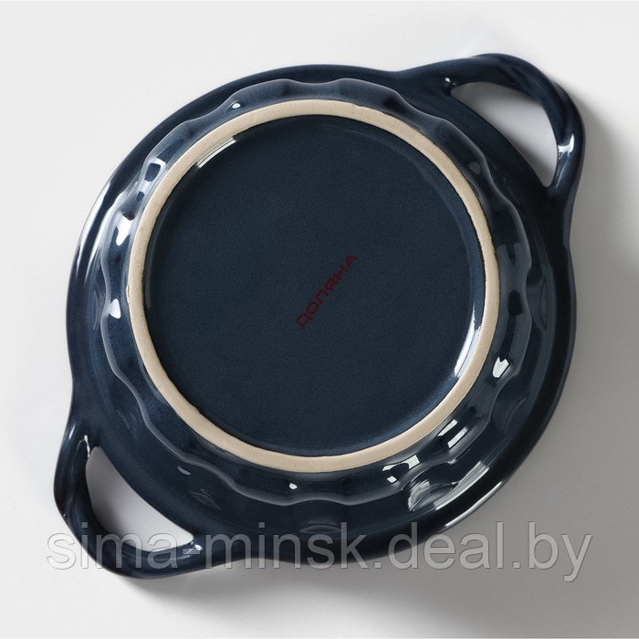Горшок из жаропрочной керамики для запекания Доляна «Массимо», 20×15×7,5×11,5 см, цвет синий - фото 6 - id-p223870916