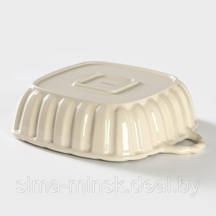 Форма для выпечки из жаропрочной керамики Доляна «Массимо», 33×25,5 см, цвет бежевый - фото 3 - id-p223870979