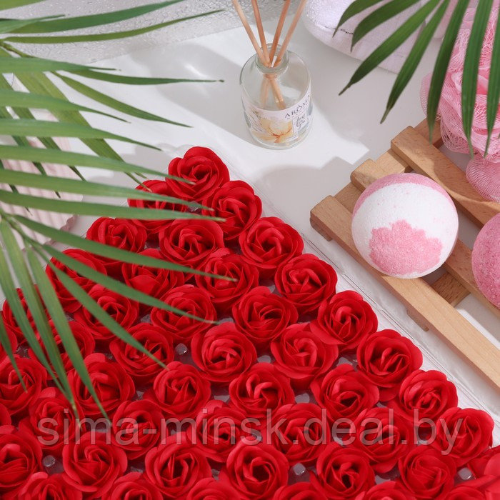 Розы мыльные красные, набор 81 шт - фото 1 - id-p223874079