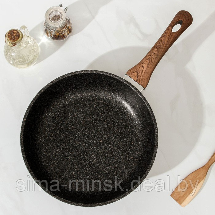Сковорода Granit Ultra original, d=26 см, пластиковая ручка, антипригарное покрытие, цвет чёрный - фото 2 - id-p223871073