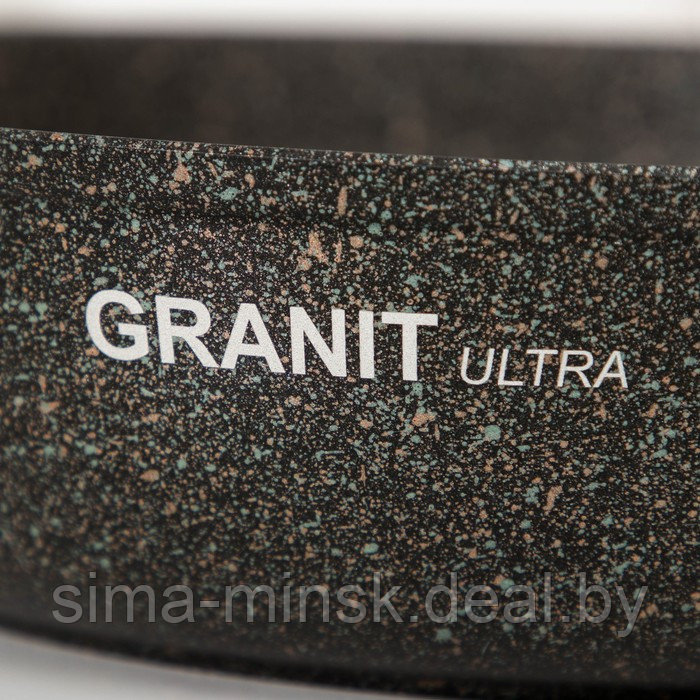 Сковорода Granit Ultra original, d=26 см, пластиковая ручка, антипригарное покрытие, цвет чёрный - фото 7 - id-p223871073