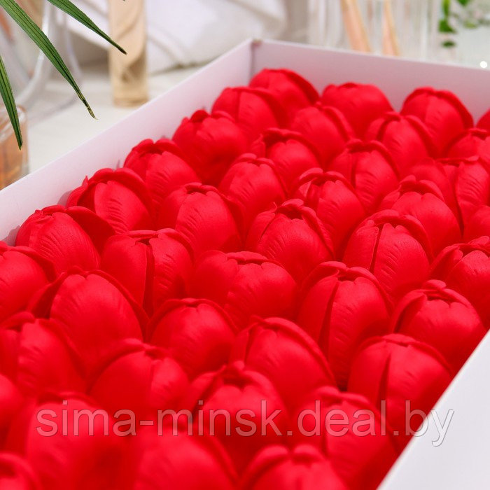 Тюльпаны мыльные красные, набор 50 шт - фото 2 - id-p223874083