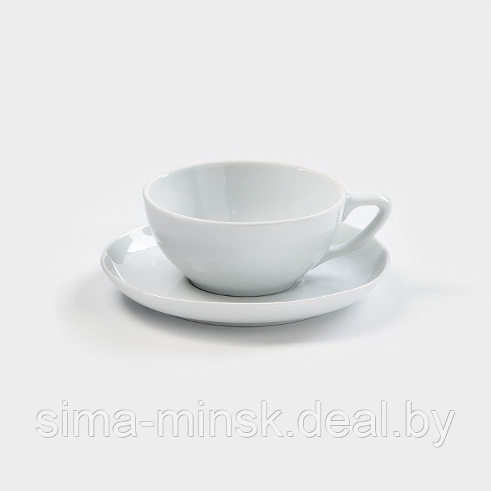 Набор фарфоровый для чая «Бельё», 3 предмета: чайник 470 мл, чашка 300 мл, блюдце - фото 3 - id-p223871238
