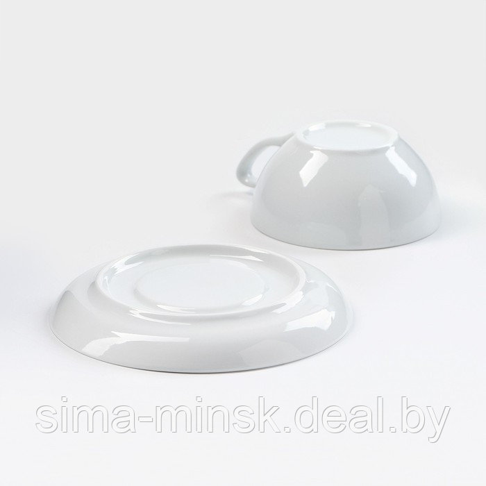 Набор фарфоровый для чая «Бельё», 3 предмета: чайник 470 мл, чашка 300 мл, блюдце - фото 6 - id-p223871238