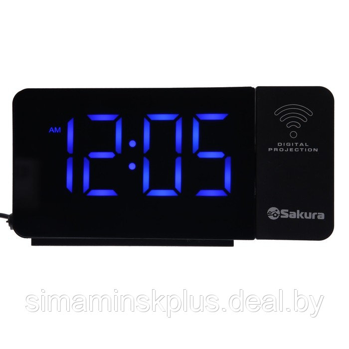 Часы-будильник Sakura SA-8522, проекторные, будильник, радио, 1хCR2032, черные - фото 3 - id-p223875910
