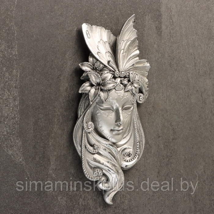 Подвесной декор "Венецианская маска №3" 32х15см, бронза - фото 3 - id-p223876093