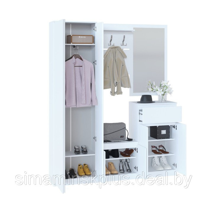 Шкаф для одежды «ШО-4», 600 × 360 × 2172 мм, цвет белый - фото 5 - id-p223875996