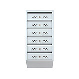 Ящик почтовый многосекционный, 6 секций, с задней стенкой, серый, фото 2