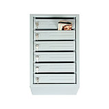 Ящик почтовый многосекционный, 6 секций, с задней стенкой, серый, фото 8