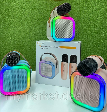 Колонка портативная музыкальная Bluetooth K12 с микрофоном - фото 1 - id-p223876156