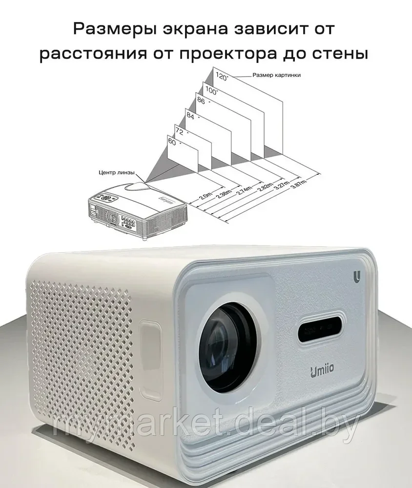 Проектор домашний для фильмов Umiio U8 Pro с HDMI - фото 4 - id-p223876179