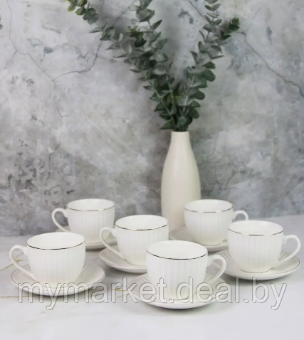 Чайный сервиз фарфоровый LENARDI на 6 персон - фото 1 - id-p223876184