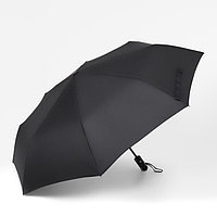 Зонт автоматический «Black», 3 сложения, 8 спиц, R = 47 см, цвет чёрный