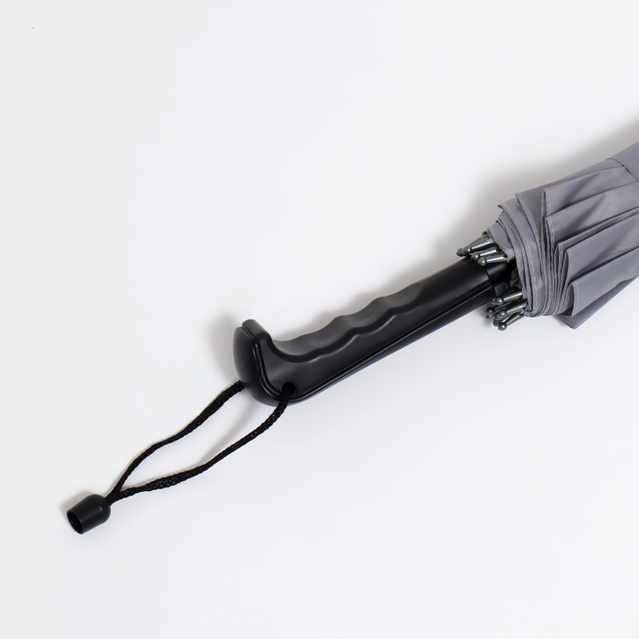 Зонт - трость полуавтоматический «Однотонный», 16 спиц, R = 48 см, цвет МИКС/чёрный - фото 4 - id-p223876304
