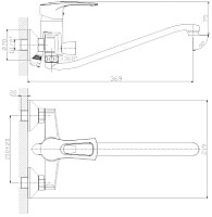 Смеситель Rossinka Silvermix T40-34 - фото 2 - id-p223877189