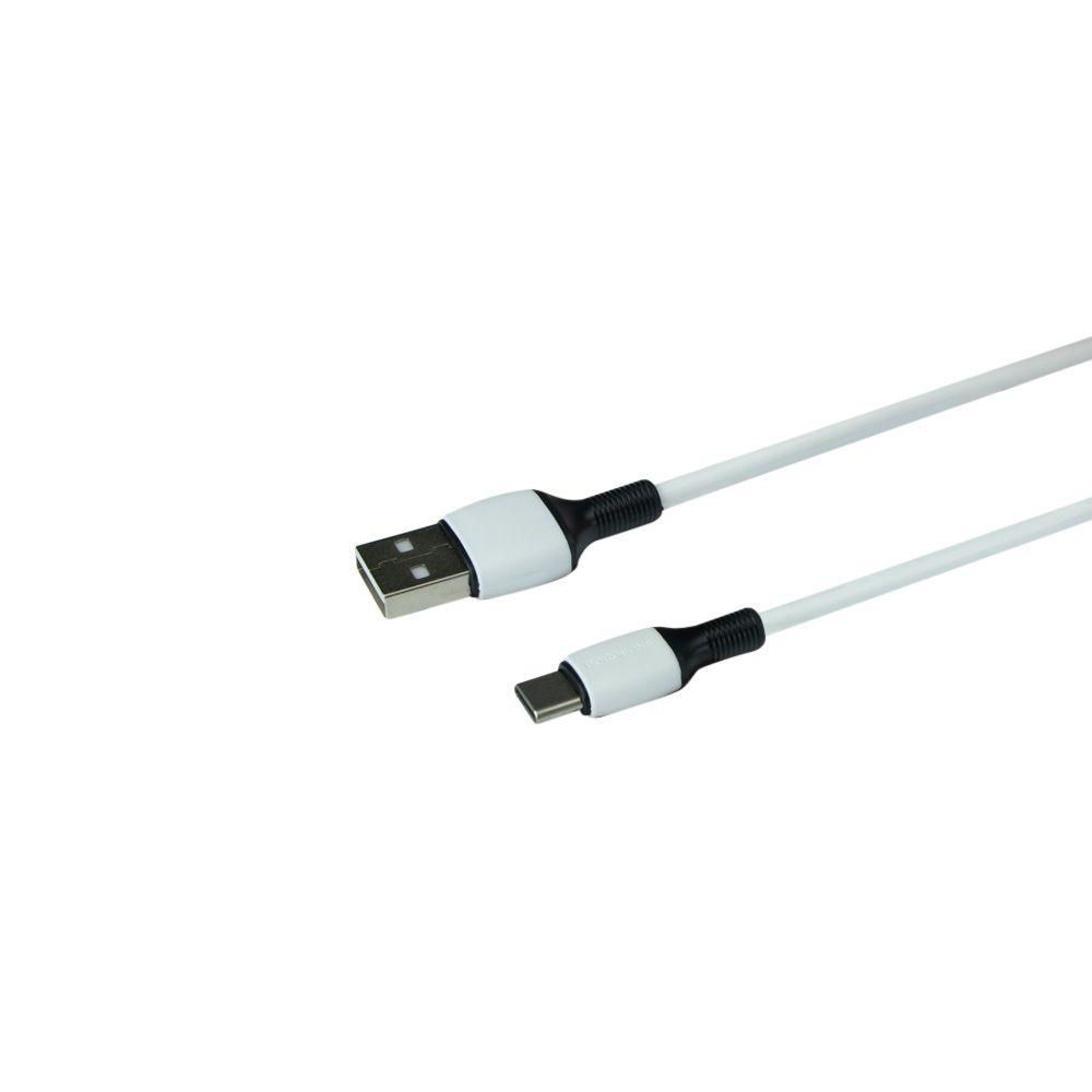 USB кабель Type-C Borofone BX84 1 метр, белый с черным - фото 2 - id-p223879019