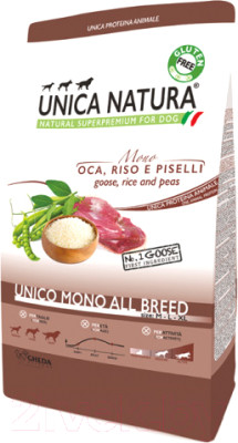 Сухой корм для собак Unica Natura Mono для средних и крупных пород гусь - фото 1 - id-p223882509