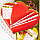 Трубочки для коктейлей Сердечки, белый/красный, металлик, 12 шт (арт.6231290), фото 2